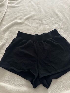 Hollister Black Ribbed Waist Athletic Shorts